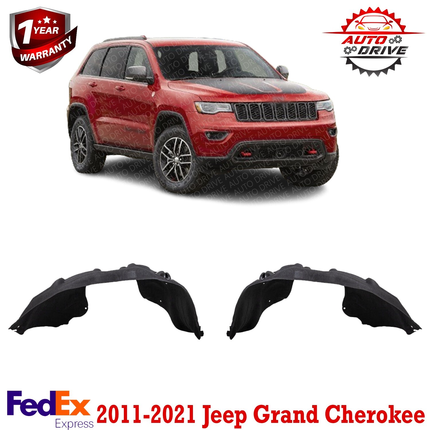 Front Fender Liners Set | For 2011-2021 Jeep Grand Cherokee