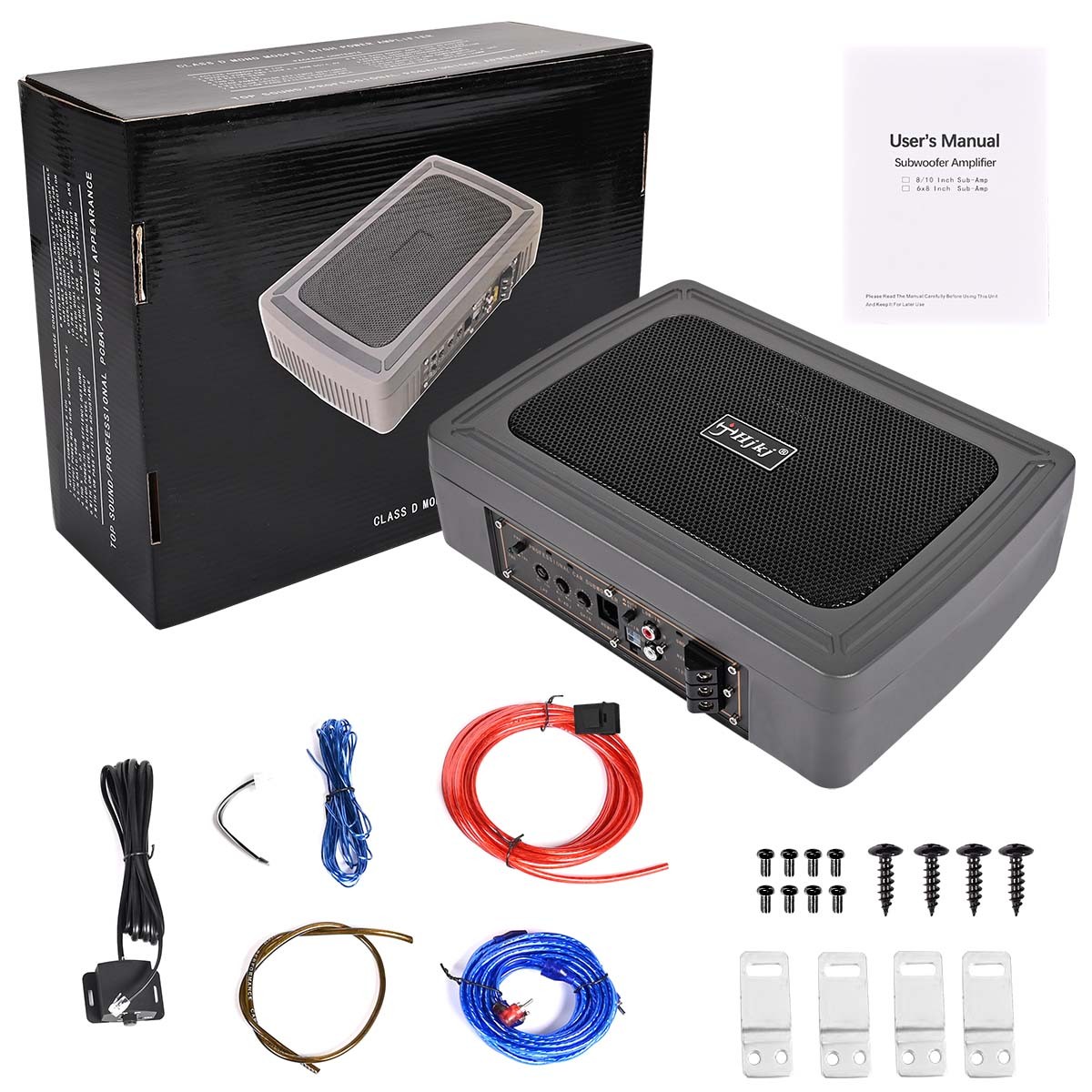 1200W Active Under Seat Car Bass Box Audio Subwoofer Sub Speaker Amplifier 90DB