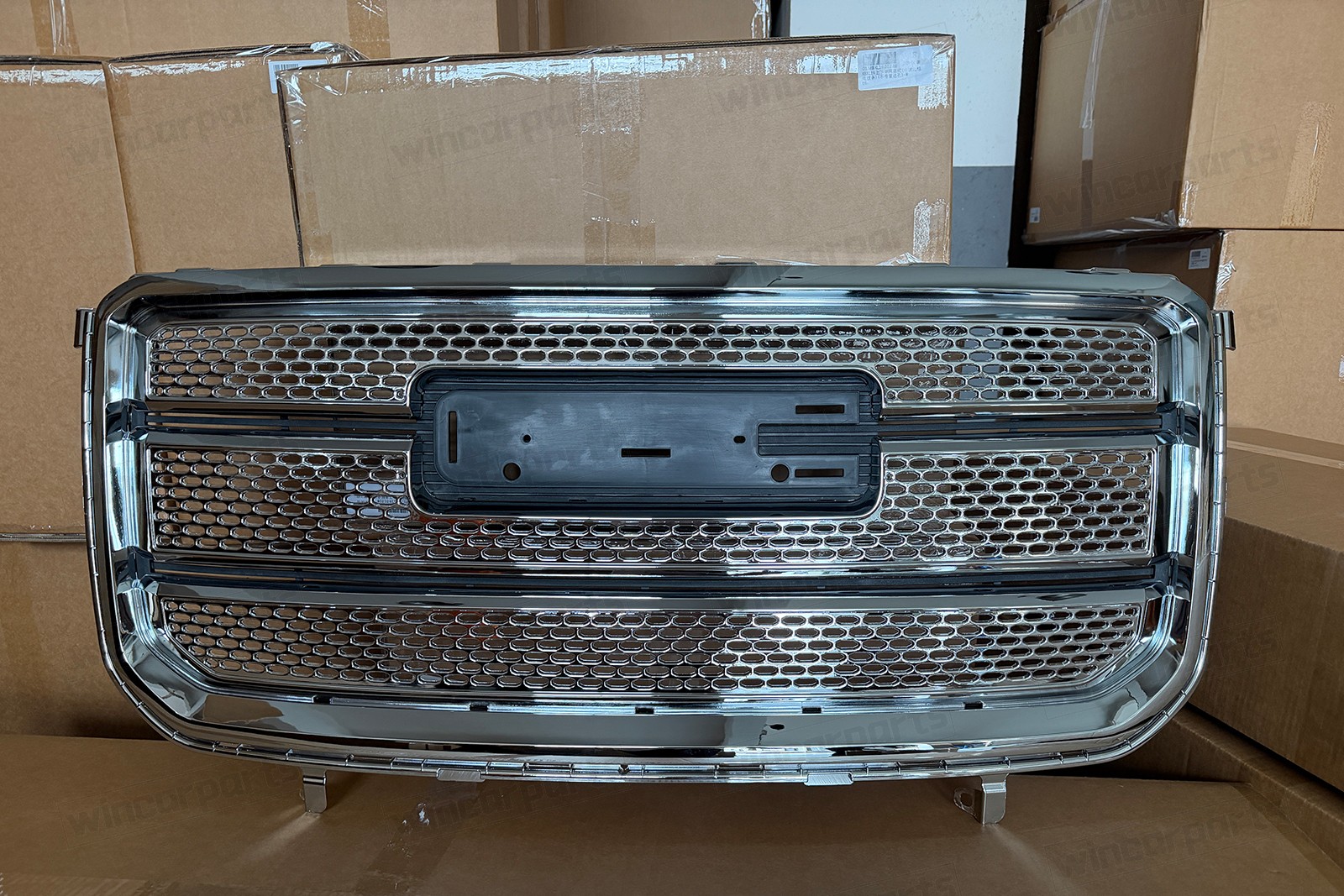 Chrome Front Bumper Upper Grille Assembly Denali Fit For 2013-2016 GMC Acadia