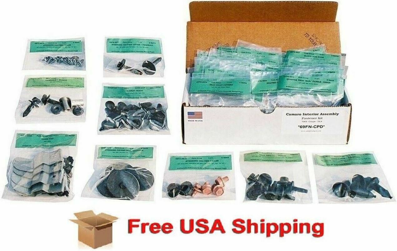 Fits 1967 Ford STD Cougar AMK Master Interior Screw Kit 252 pcs FREE SHIPPING