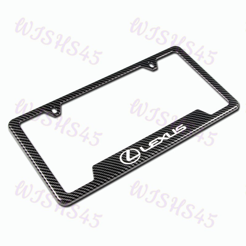 1PCS For LEXUS Carbon Fiber Look License Plate Frame ABS Laser Style Logo NEW