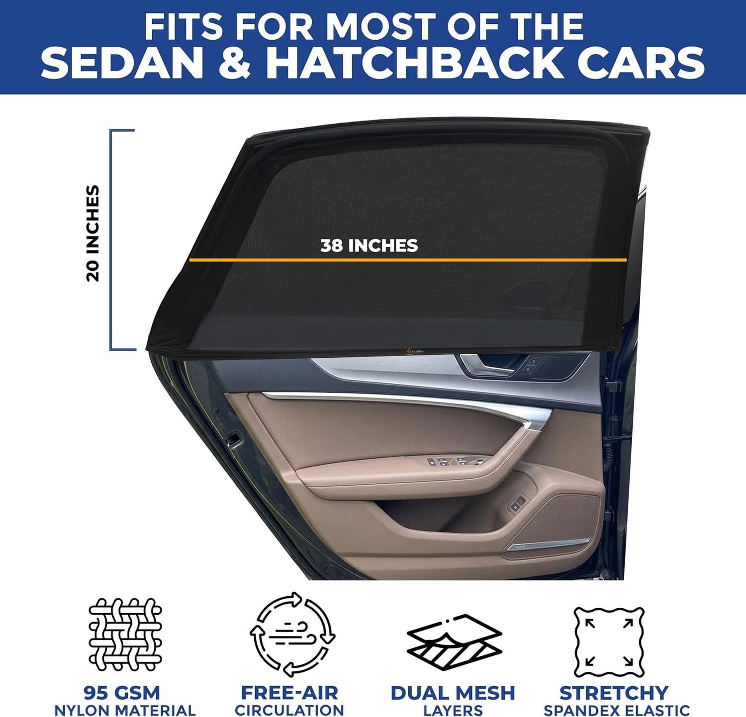 Durable Mesh Car Window Covers | 100% UV & Insect Protection | Ideal for Travel