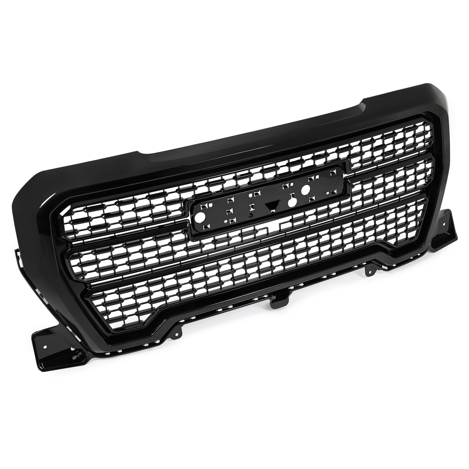 Gloss Black Front Upper Grille ABS Grill For GMC Sierra 1500 Denali 2019-2021