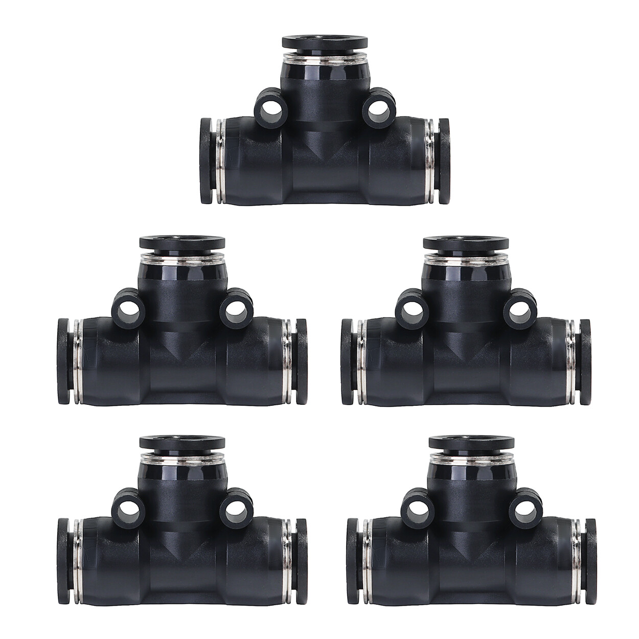 Nylon Air Line Dot OD 3/8″ 33ft 50ft 100ft 200ft Or Push To Connect Fitting 5Pcs