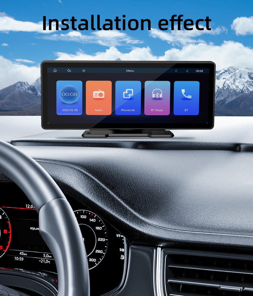 9.3in Bluetooth Car Stereo Radio MP5 Player FM Receiver AUX CarPlay Android Auto