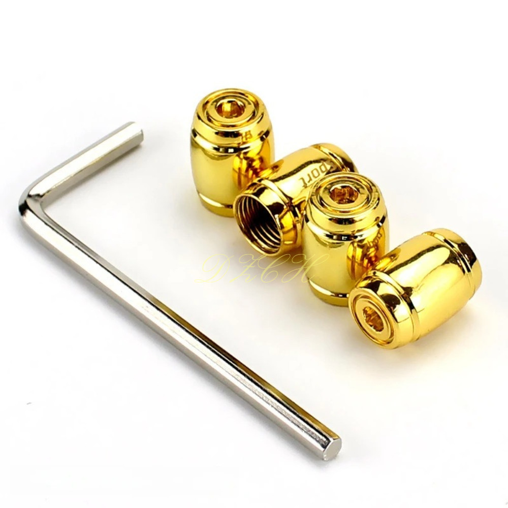 4 PCS Universal Anti Theft Aluminum Alloy Tire Valve Cap Fits Cars Motorcycles