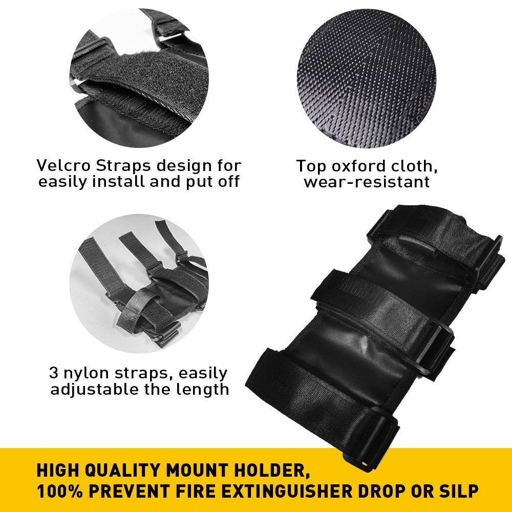 Adjustable Roll Bar Fire Extinguisher Mount Holder 3 lb for Jeep Wrangler JK JL