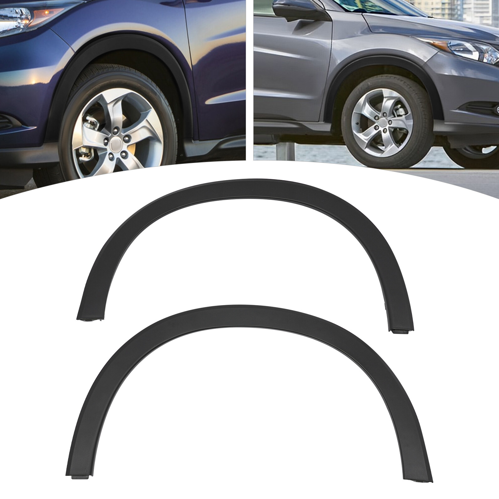 1 Pair Front Fender Flares for 2016-2021 2022 Honda HR-V Wheel Arch Molding Trim