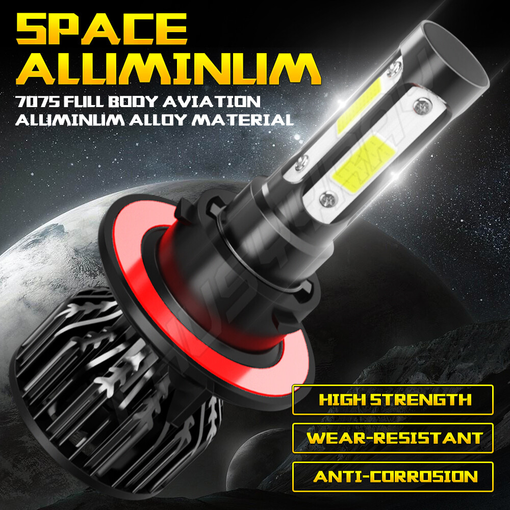 2X H13 9008 Super Bright LED Headlight Bulbs Kit 660000LM 6000K White Hi-Lo Beam