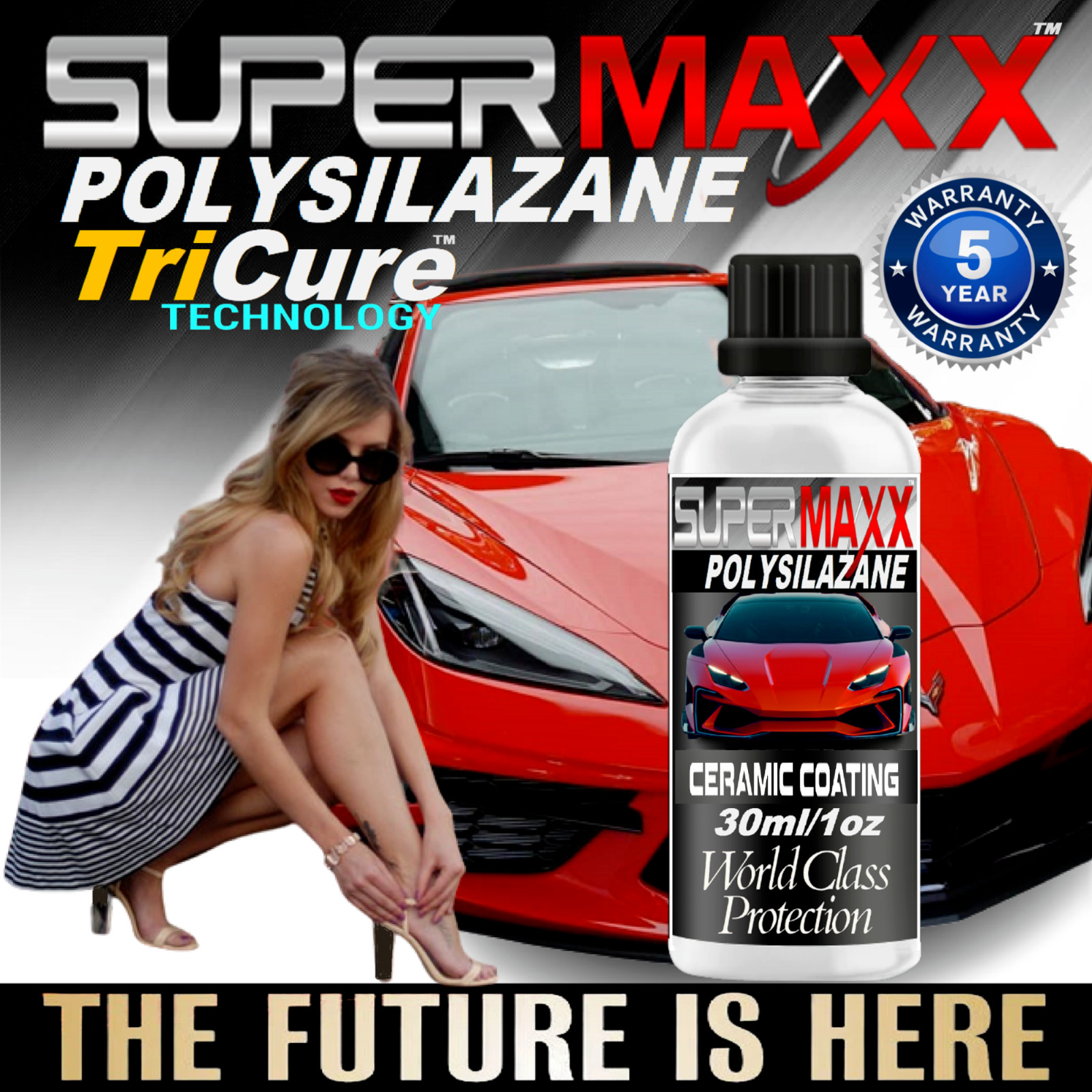 CERAMIC CAR COATING 5 YEAR SCRATCH RESISTANT “ADVANCED 9H PROTECTION PRO GRADE”