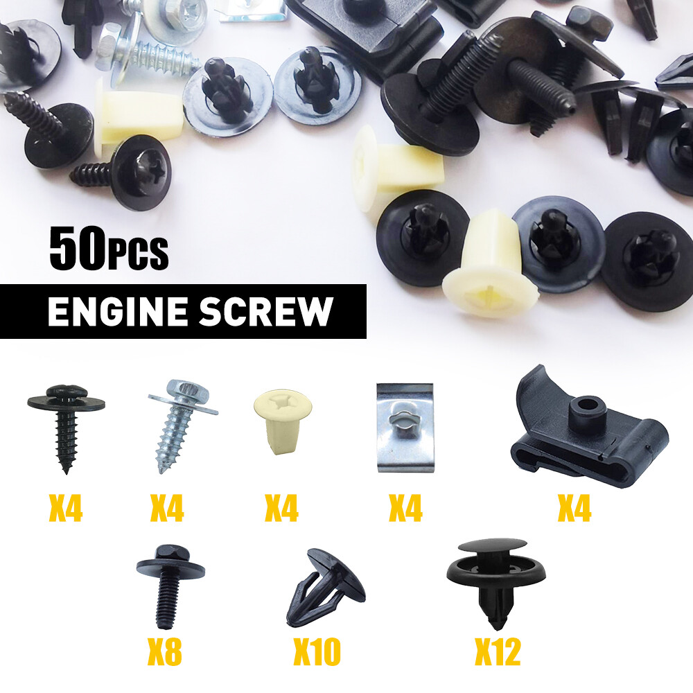 50Pcs Engine Splash Shield Fender Bumper Screw Clips Rivet Fastener For Toyota