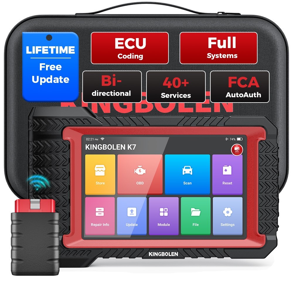 [LIFETIME FREE]Kingbolen K7 Car OBD2 Diagnostic Scan Tool All System ECU Coding