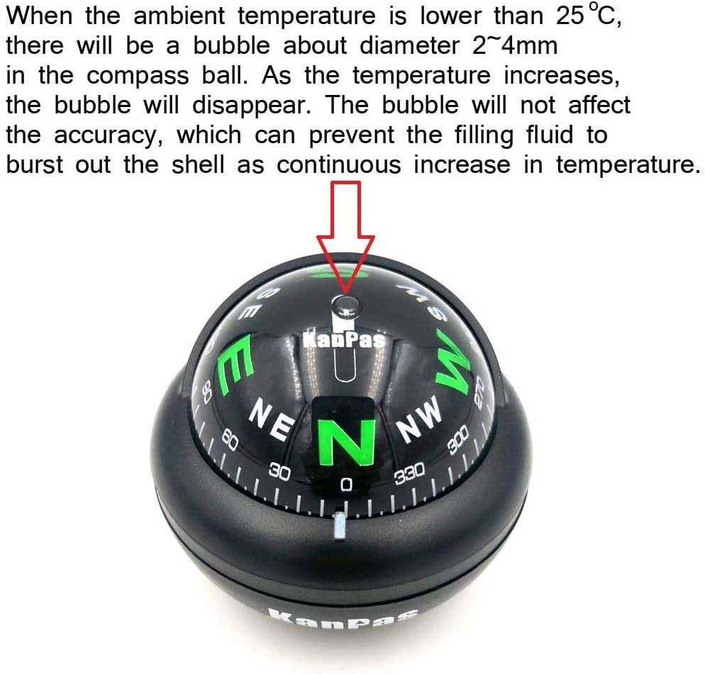 Versatile Waterproof Compass Ball for Cars & Boats – Easy Installation Included