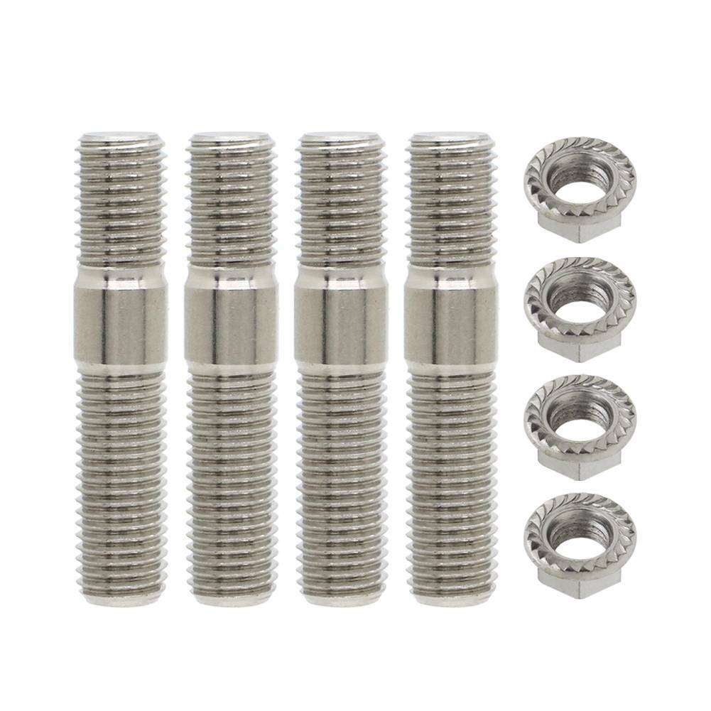 4X M10X1.25 Stainless Stud with Nuts Kit Turbo Header Exhaust Manifold