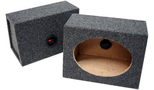 Car Audio Custom 6″ X 9″ Sealed Speaker Wedge Gray Carpet Enclosure Unloaded Box