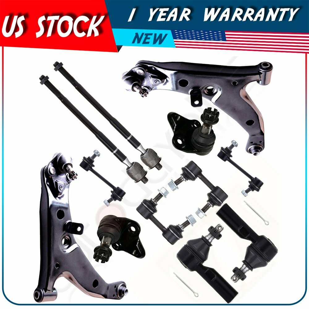 For 1996-2002 Toyota Corolla 12Pcs Lower Control Arm Ball Joint Tie Rod End Kit