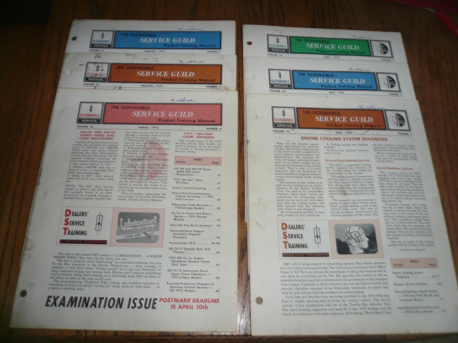 1973 Oldsmobile Service Guild Product Training Manual 6 Months – Jan – June