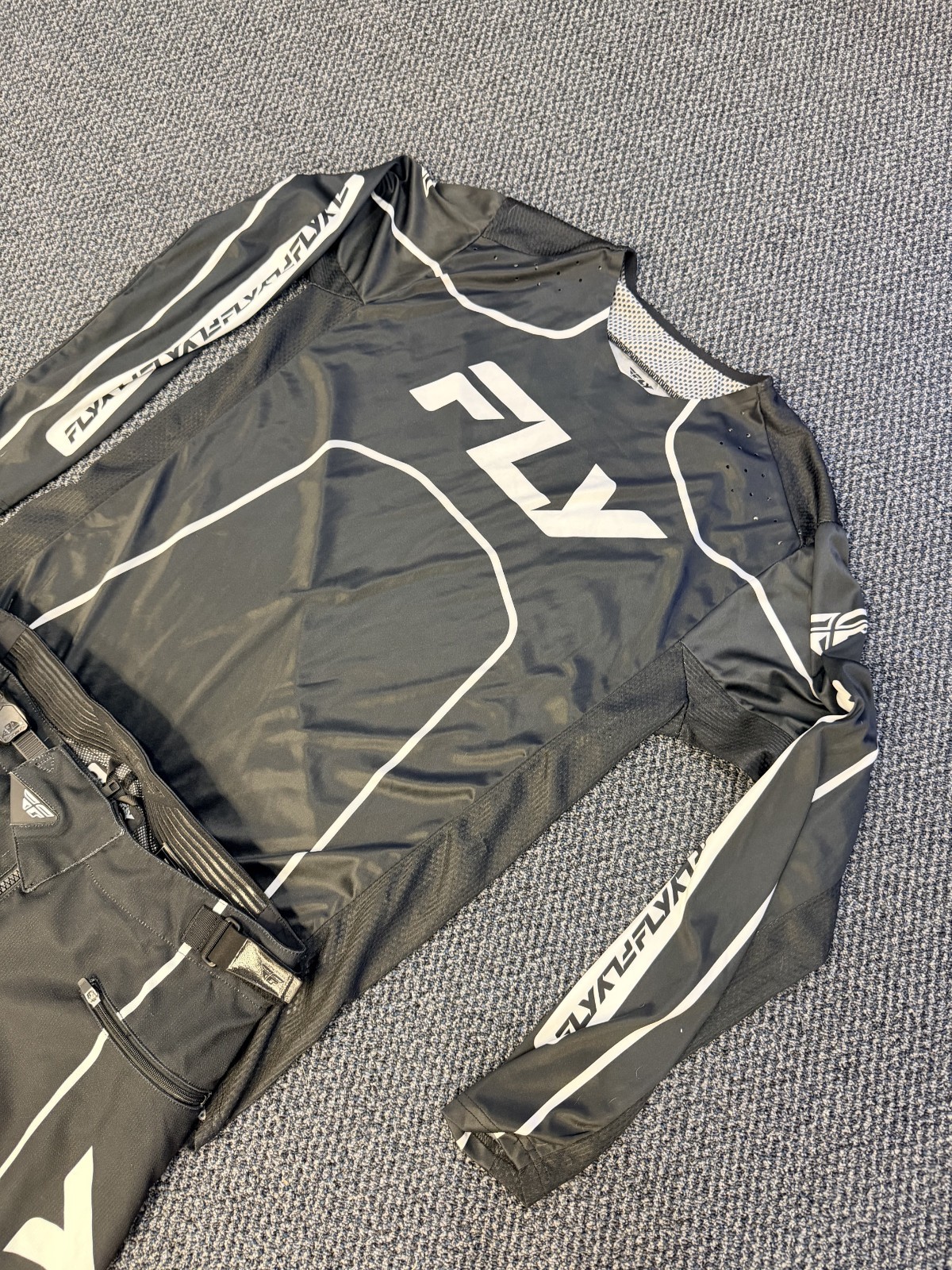 Fly Racing Rayce Pants Jersey 34 Large Black Used Once BMX Racing Gear