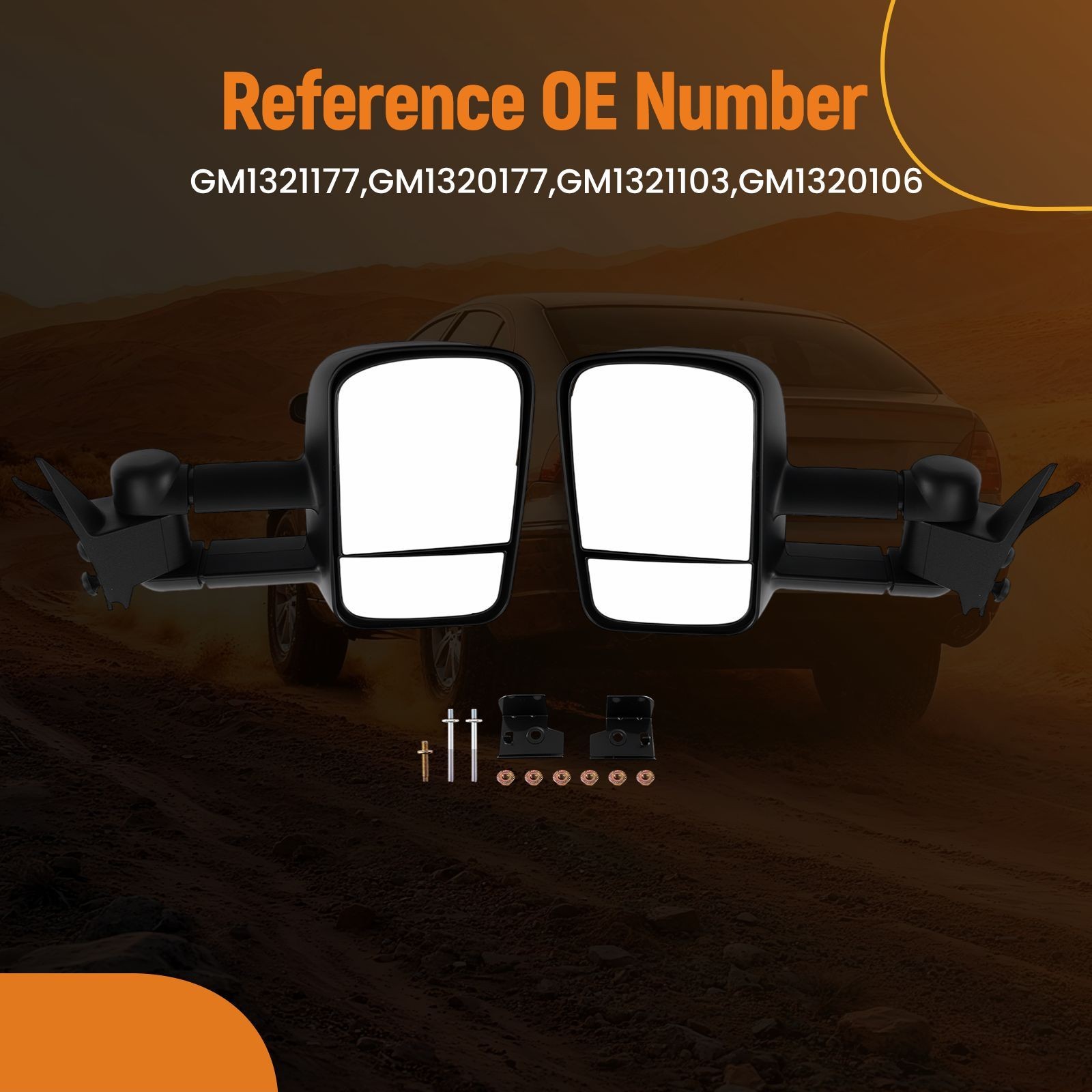 Manual Fold Mirror Set for GMC C/K 1500 2500 3500 1988-1998 GM1321177