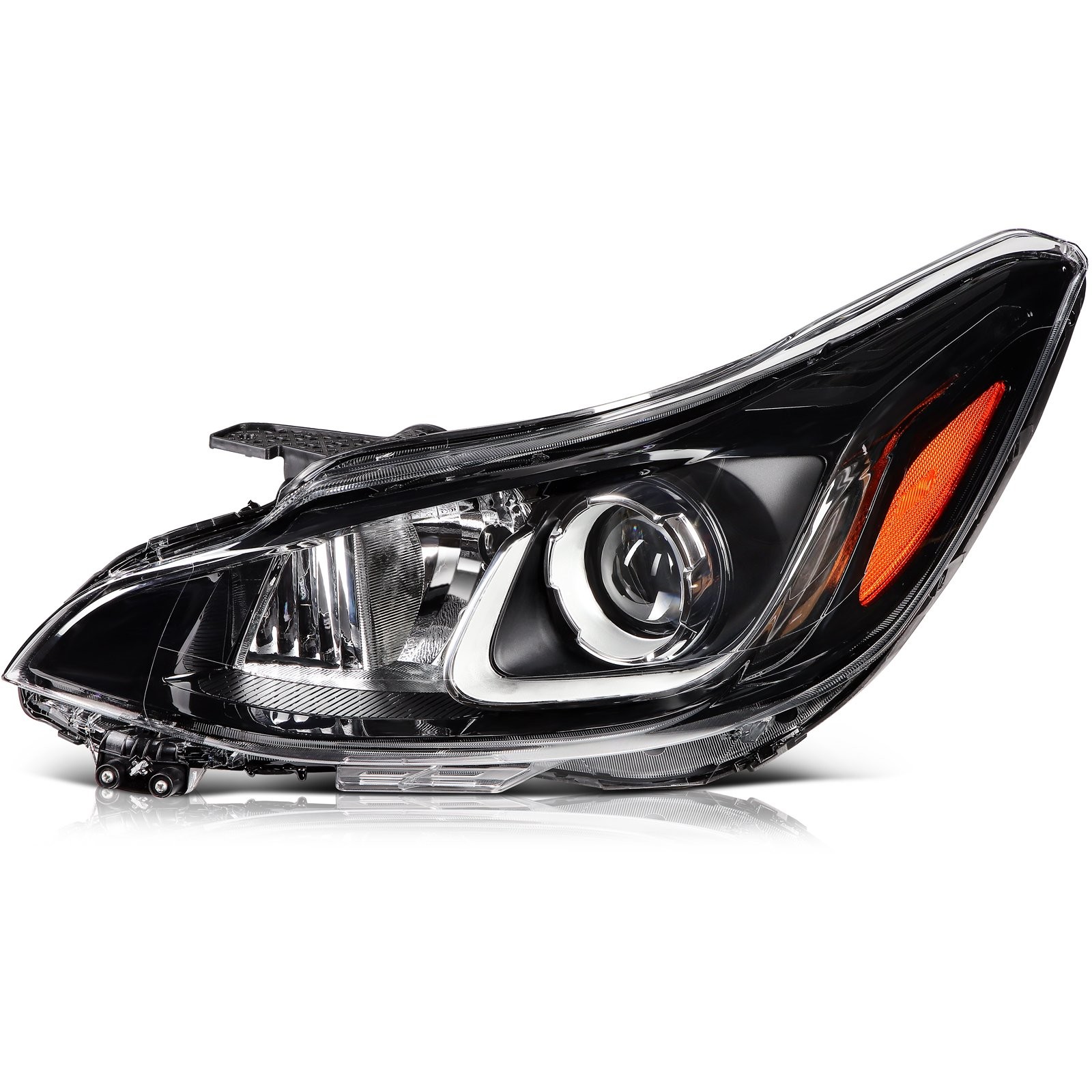 Front Driver Side Headlight Assembly For 2019-2022 Chevrolet Spark 1.4L Black