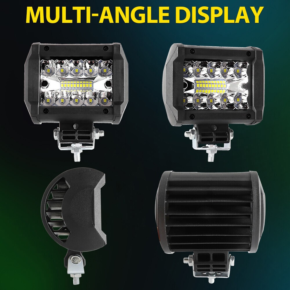 Pair 4″ 30000LM LED Work Light Bar Spot Pods Fog Lamp Offroad Driving Truck ATV