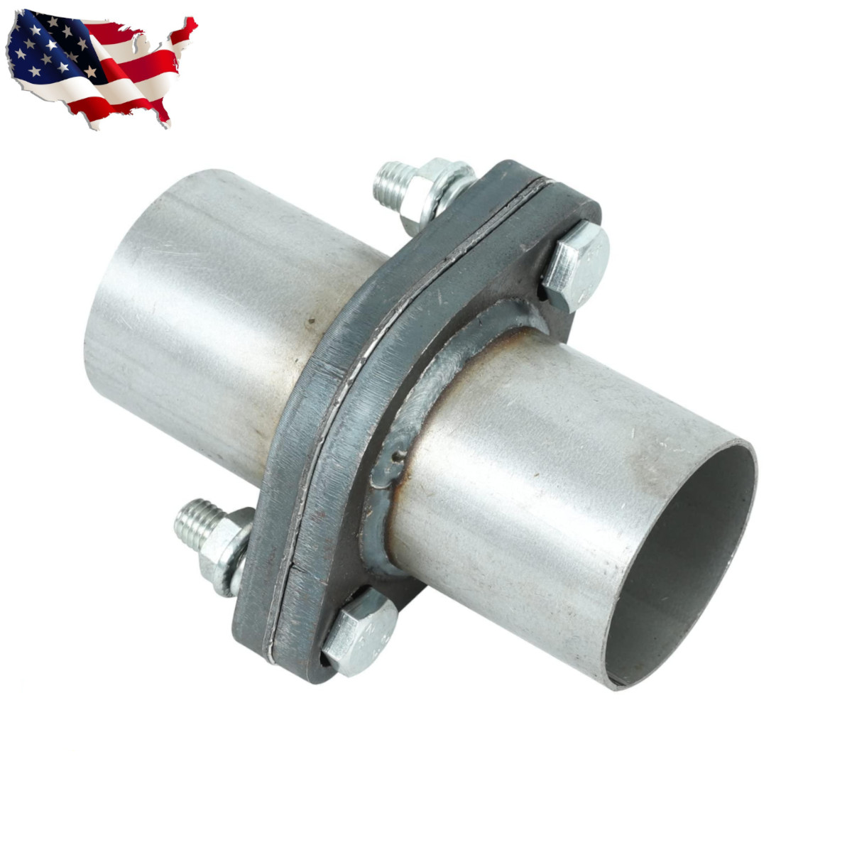 2.25″ inch Exhaust Muffler Flange Repair Oval Pipe Kit 2 Bolts & Gasket hardware