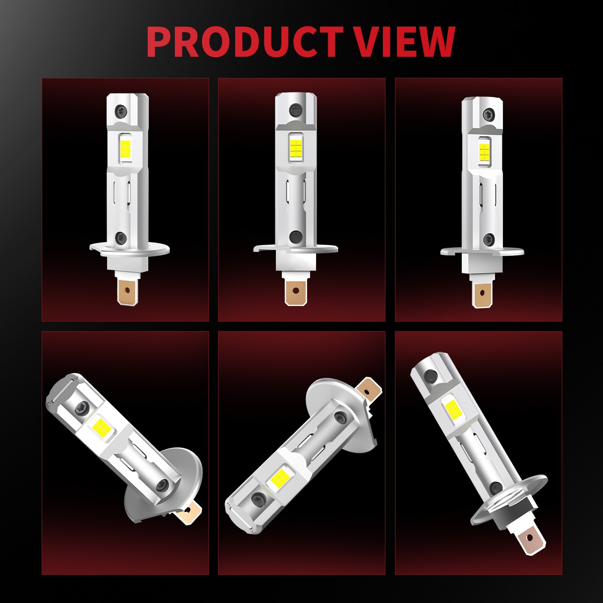 LASFIT 2x H1 LED Headlight Bulb Kit High or Low Beam or Fog Light Lamp 6000K 60W
