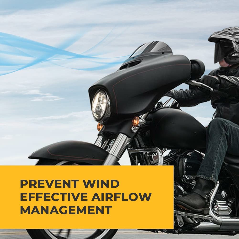AUTOVIC 7″ Black Wave Windscreen Windshield For Windshield,