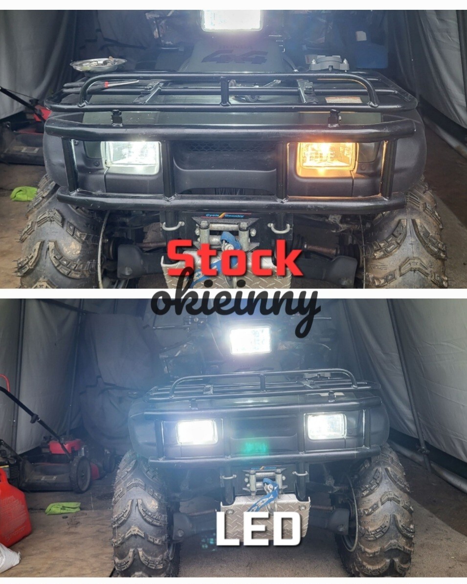 🌟Pair of SUPER Hi/Lo LED Light Bulbs for Honda TRX400EX 1999 AC/DC ⬆️Visibility