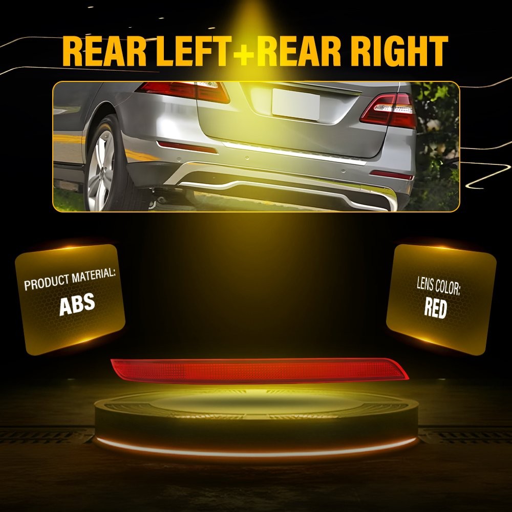 Bumper Reflector 1668200174 TWO Custom Rear For Mercedes Benz W166 ML350 2012-15