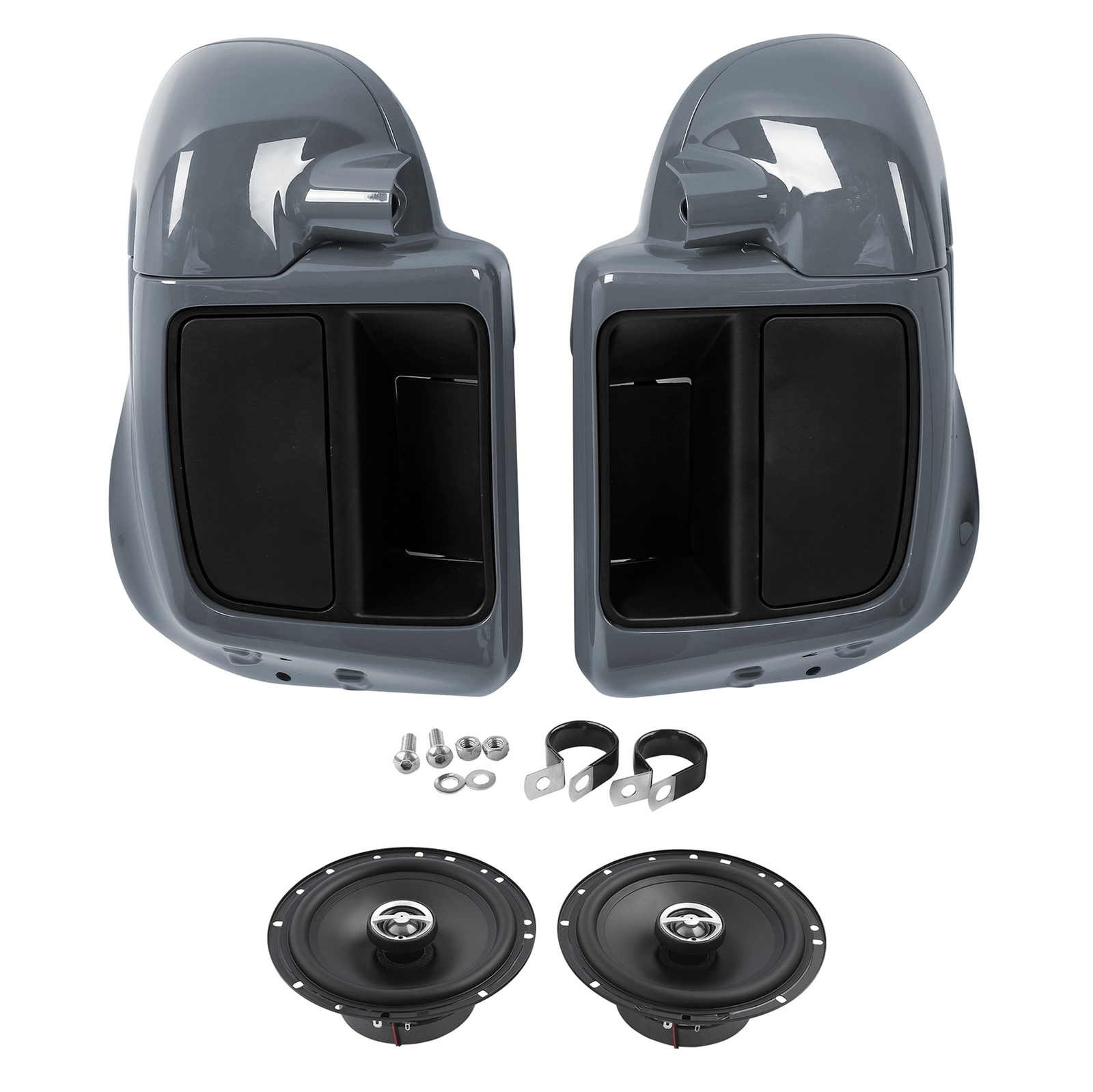 Vented Lower Fairing Speakers Fit For Harley Touring FLHXSE 2014-23 Gunship Gray