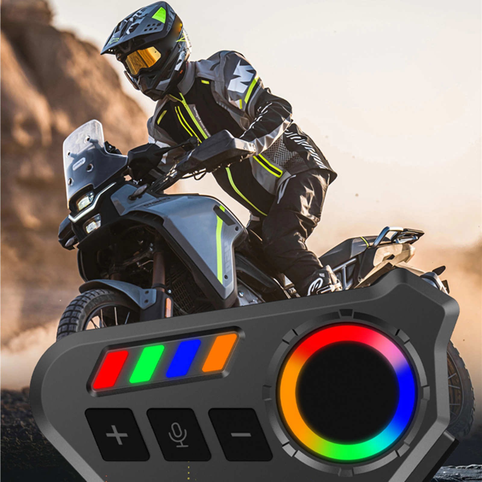 Bluetooth 6.0 Motorcycle Helmet Headset Voice Assistant IP65 Dust Rain Proof