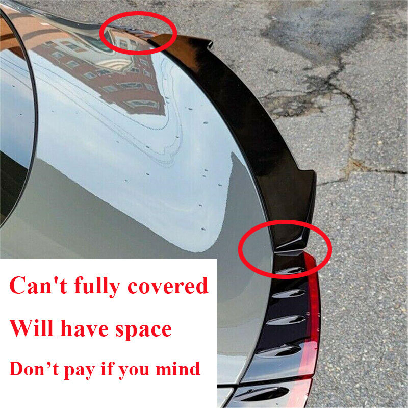 Glossy Black For 2020-2023 Hyundai Sonata Rear Trunk Spoiler Wing Lip “V Style”