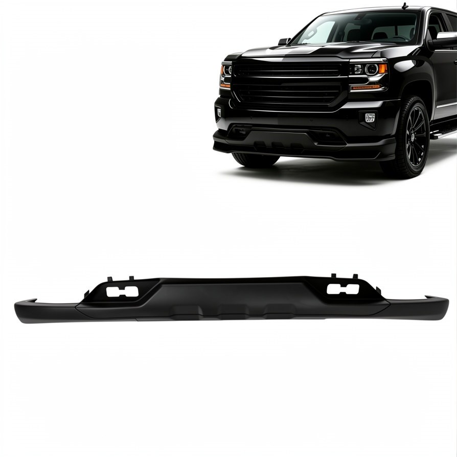 Front Upper Bumper Cover For 2016 2017 2018 Chevy Silverado 1500 w/Lower Valance