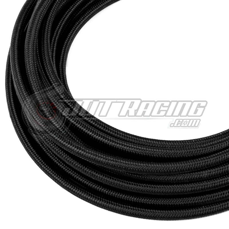 AN16 16AN Black Nylon Braided Stainless Steel Hose HIGH QUALITY 30FT Feet Length