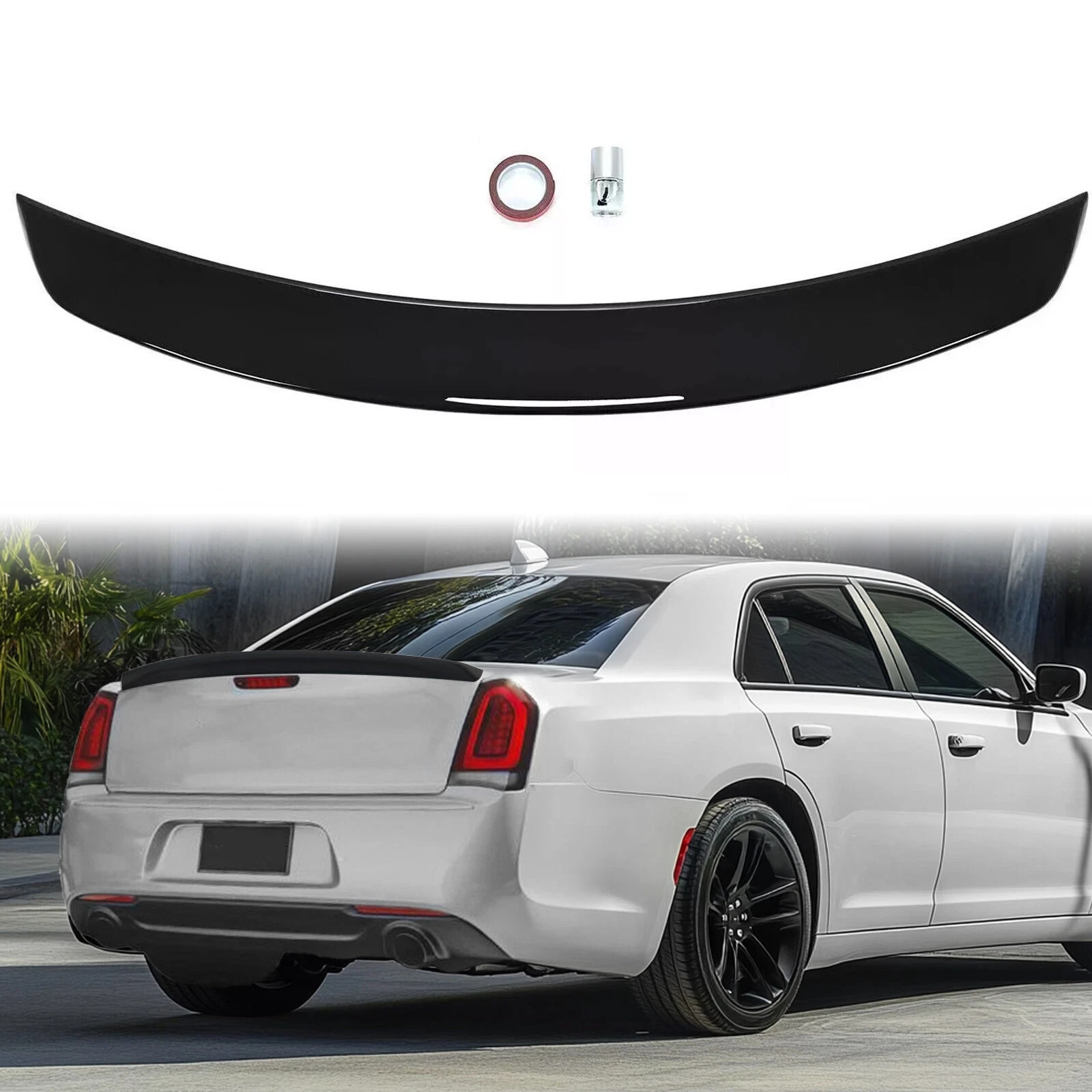 Rear Spoiler DuckTail Fit Chrysler 300 300S 2011-2023 Glossy Black Trunk Wing