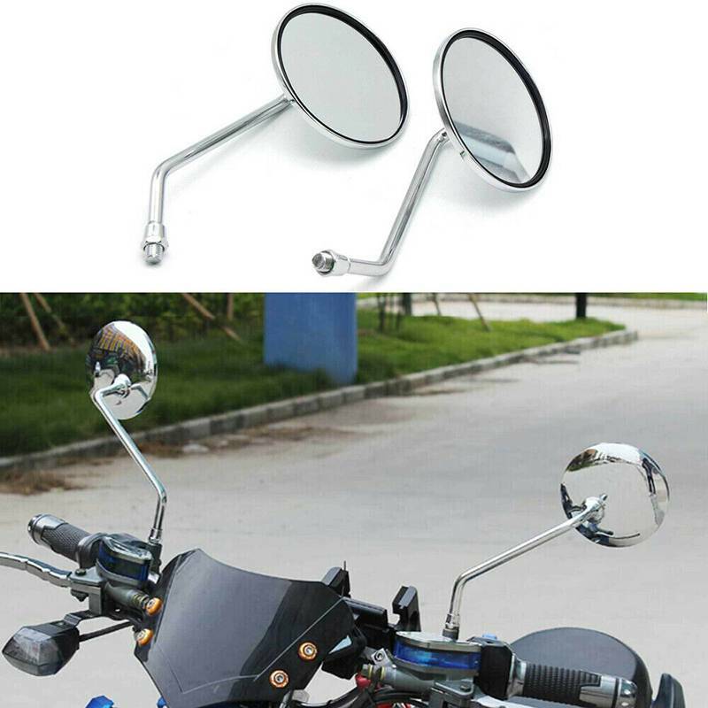 Chrome Round Rearview Side Mirror for Motorcycle10mm/M10 Honda 1977-1978 CB750F2