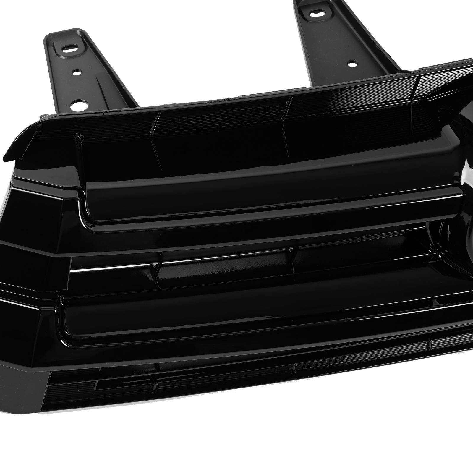 Front Upper and Lower Grille Grill For Toyota Highlander 2017-2019 Gloss Black