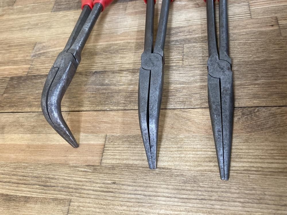 Snap On Long-Nose Pliers 3-Piece490BCP, 411BCP, and 911BCP