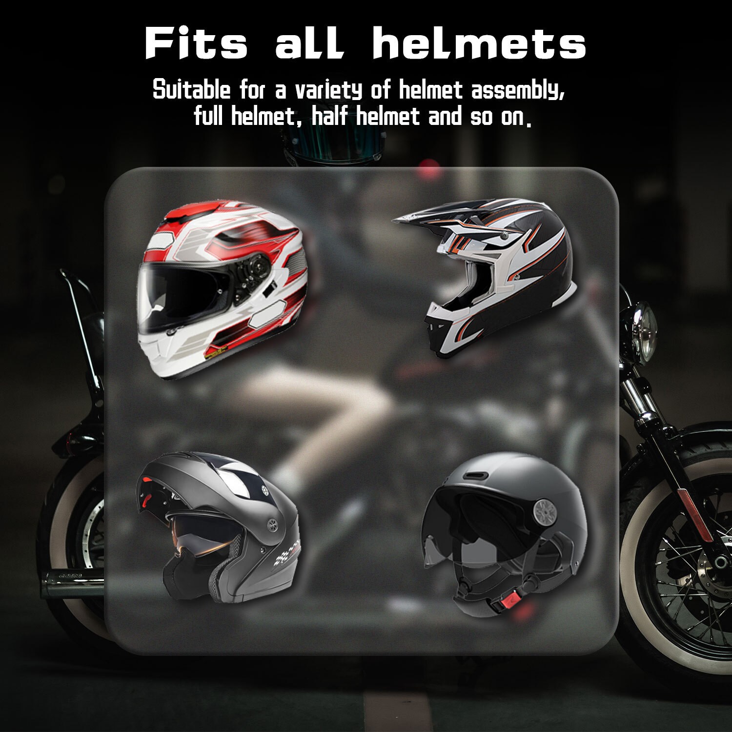 M1-S PRO 2000m 8 Riders Motorcycle Helmet Intercom Motorbike Bluetooth Headset