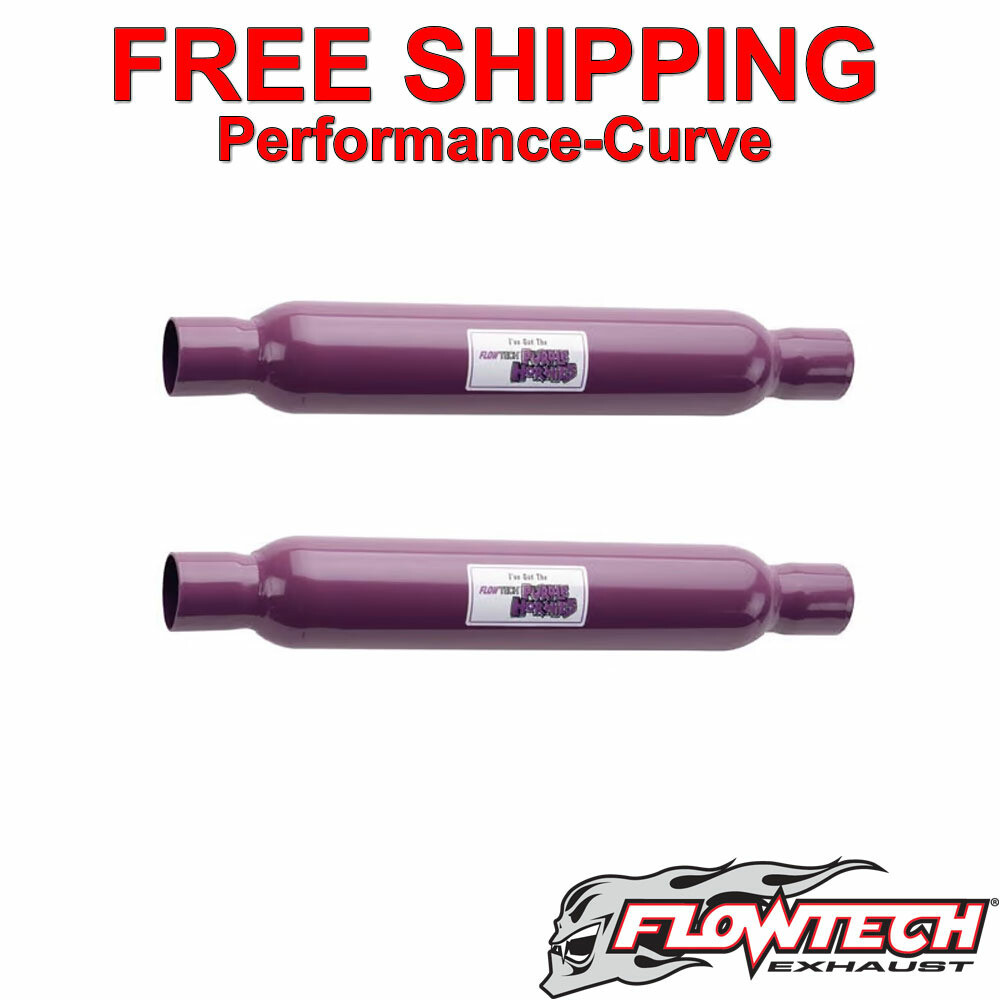 Flowtech Purple Hornies Glasspack Muffler 2.25″ IN  2.25″ OUT 50225FLT