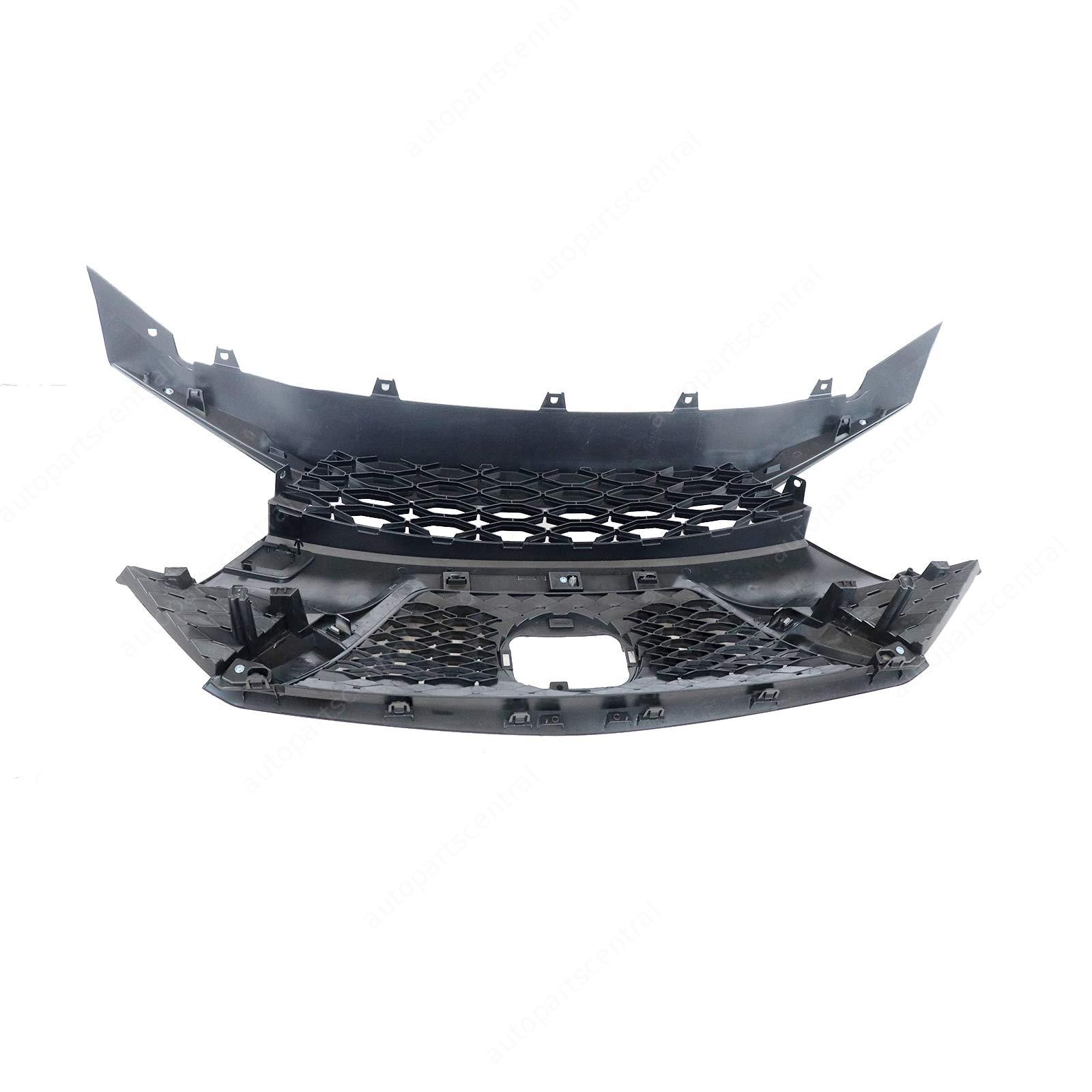 Front Upper Grille Without Camera Hole Fit 2019-2021 Nissan Maxima Gloss Black