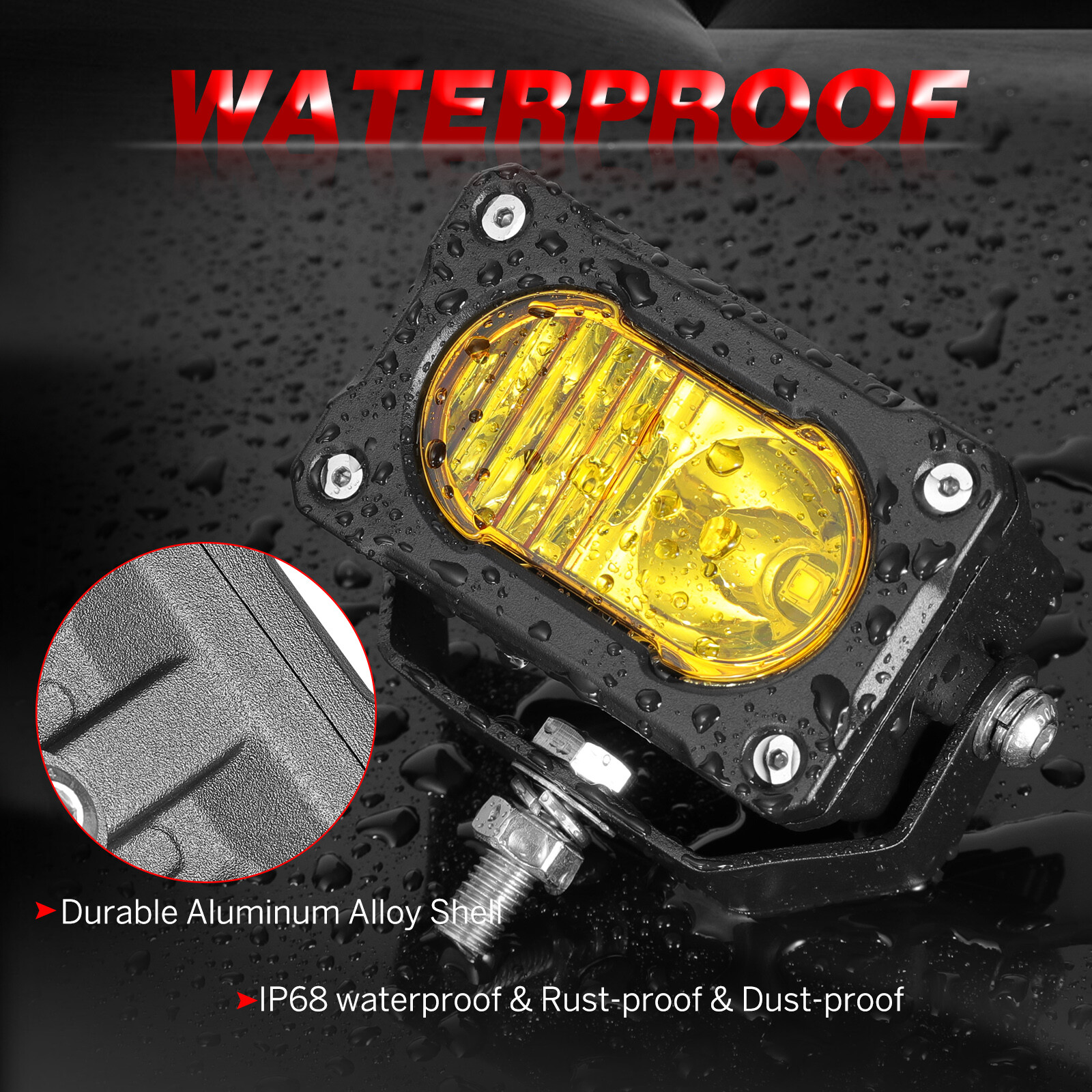 2X 3″ 40W PRO LED Cube Work Light Bar Combo Pods OffRoad Driving 4WD ATV+ Wiring
