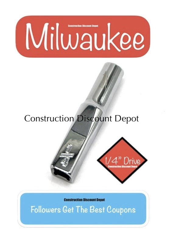 Milwaukee Tool 45-34-9014 1/4″ In. Drive 1/4″ SAE 6-Point Deep Socket