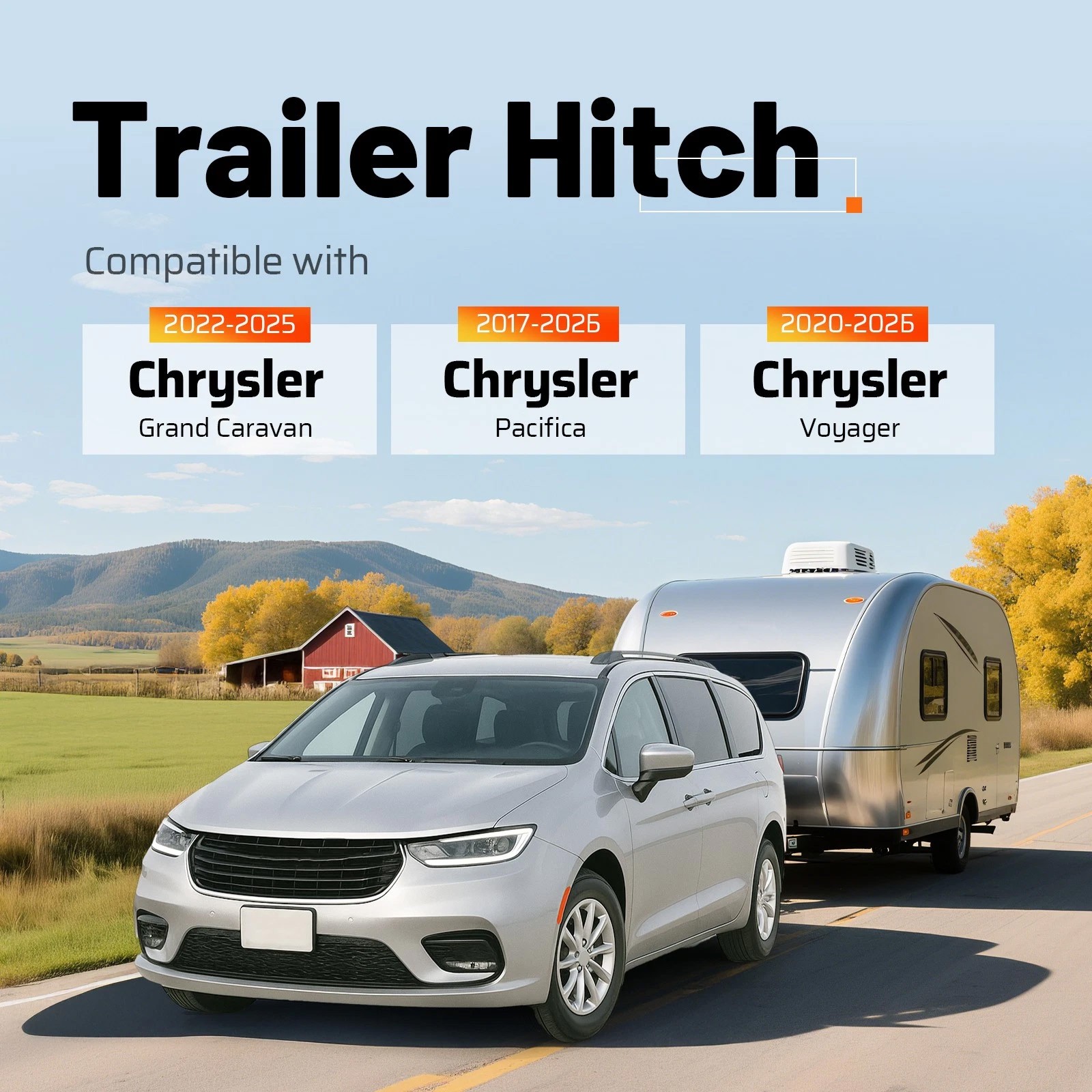 Class 3 Trailer Hitch Receiver For Chrysler Grand Caravan Pacifica Voyager 17-25