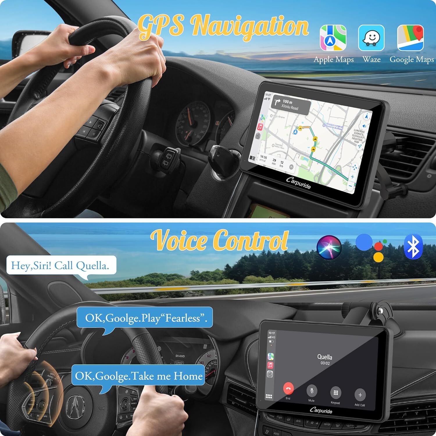 Carpuride W701Pro Wireless Apple Carplay Android Auto Car Stereo Dual Bluetooth