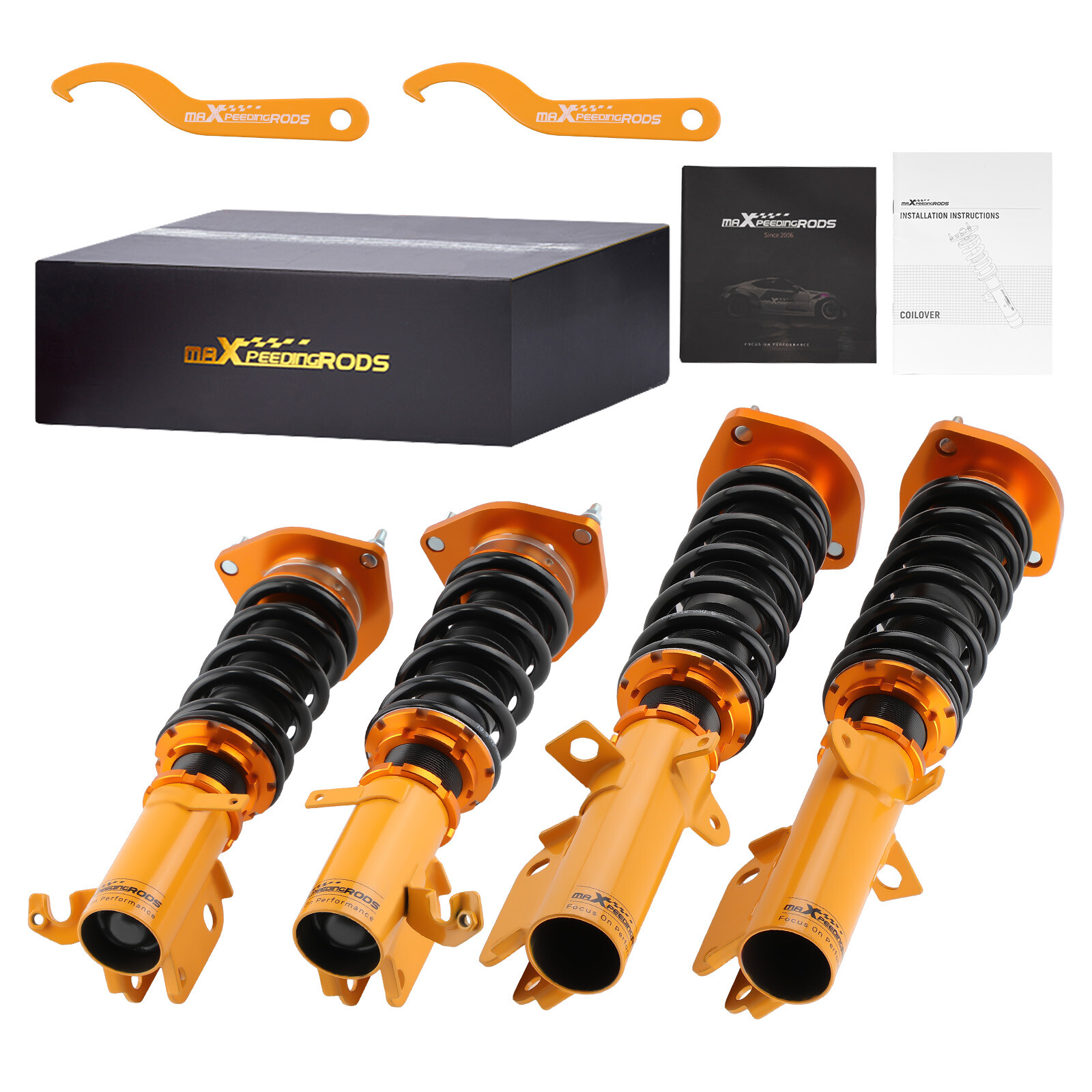 MaXpeedingrods Coilover Kit w/ 24-Way Adj. Damping For Toyota Corolla 1988-2002