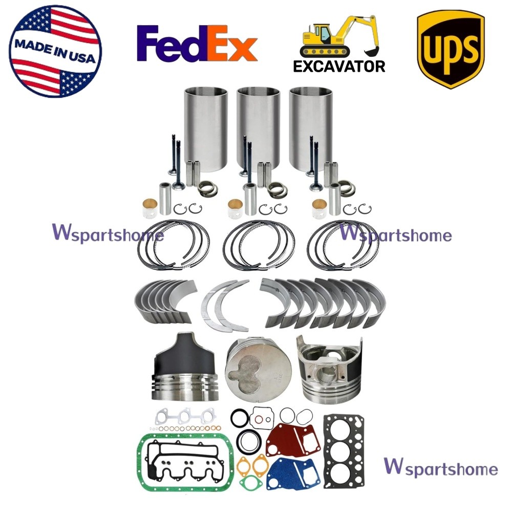 3LB1 3LB1-PA01 Overhaul Rebuild Kit for Isuzu Engine Doosan Solar 030 Excavator