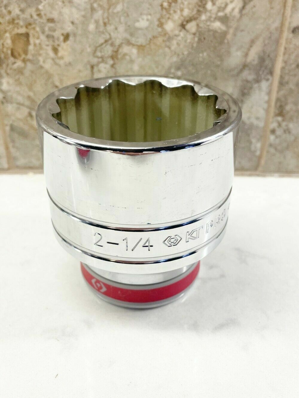 KT PRO 1″ Drive 12-Point 2-1/4 inch Standard Socket Chrome Vanadium Steel