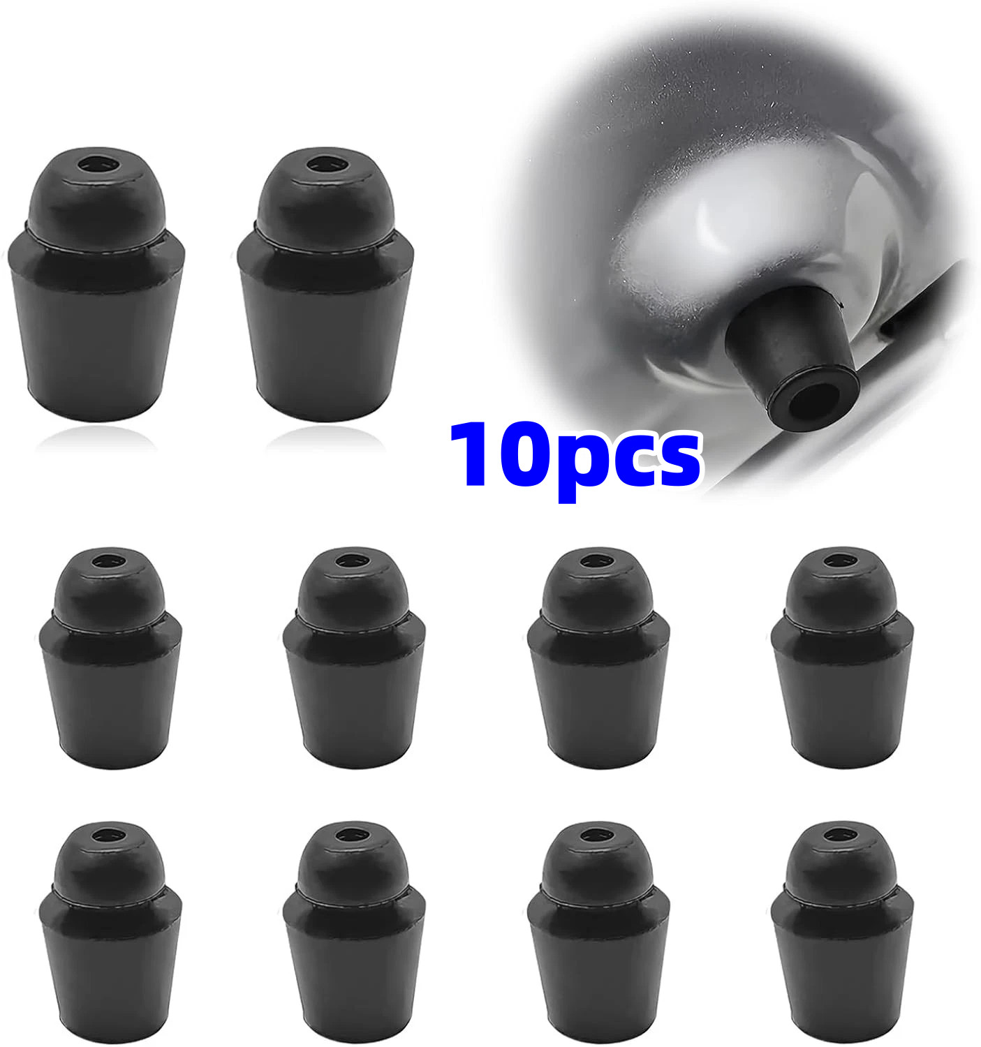 10pcs Car Door Rubber Buffer Pads Anti Collision Shock Absorber Hood Trunk